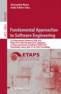 Fundamental Approaches to Software Engineering